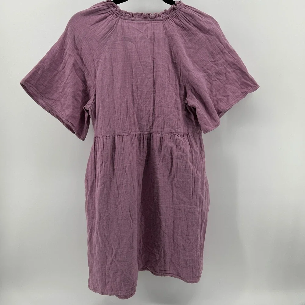 Old Navy Cotton Gauze Babydoll Mini Swing Dress Dusty Rose Lilac Small NWT Boho‎